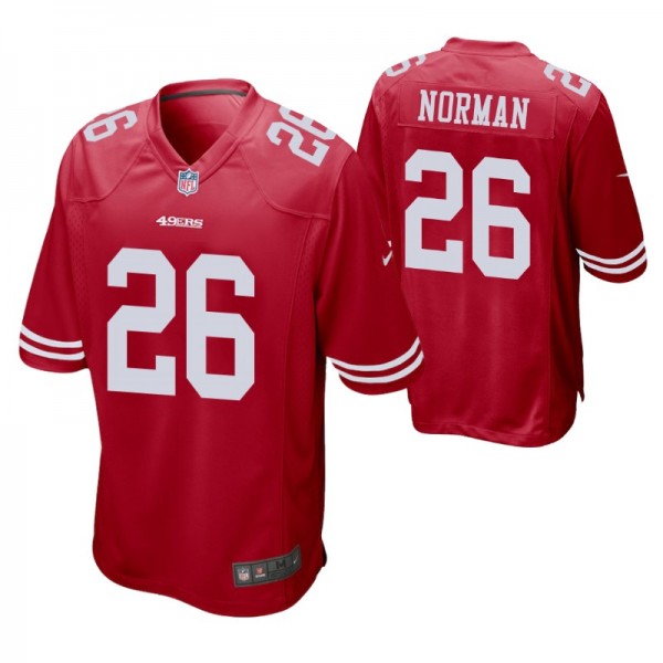 San Francisco 49ers #26 Josh Norman Scarlet Game J...