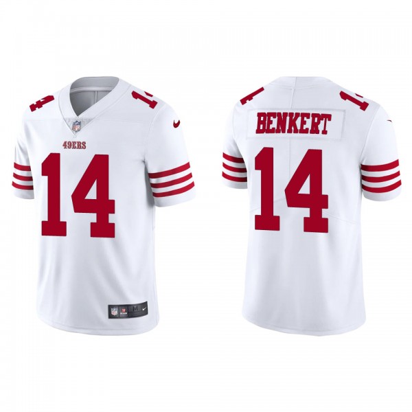 Men's San Francisco 49ers Kurt Benkert White Vapor...