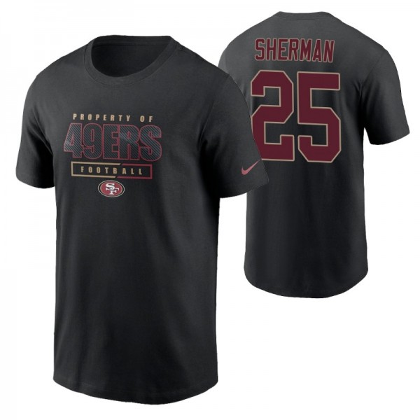 San Francisco 49ers Richard Sherman #25 Black Prop...