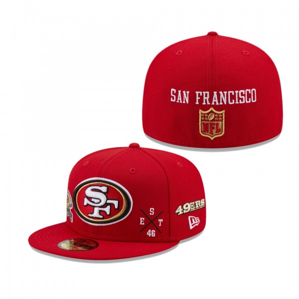 Men's San Francisco 49ers Scarlet Multi 59FIFTY Fi...