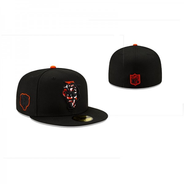 Chicago Bears 59FIFTY Fitted State Logo Black Refl...