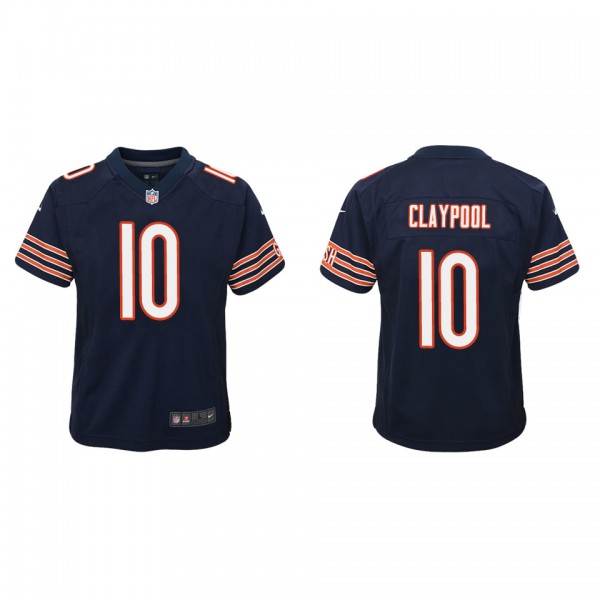 Youth Chicago Bears Chase Claypool Navy Game Jerse...