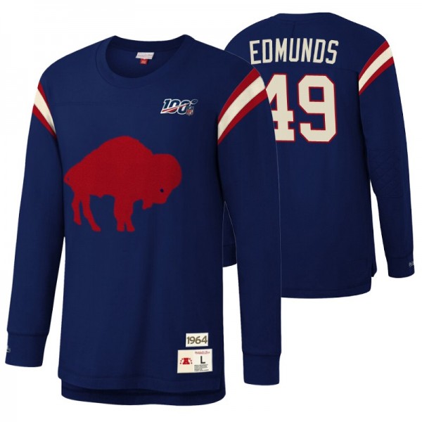 Men's Tremaine Edmunds Buffalo Bills Royal NFL 100...