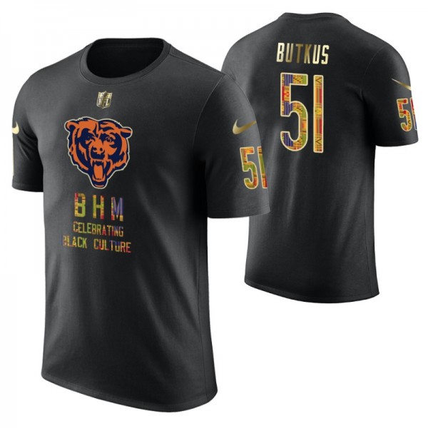 Men's - Chicago Bears #51 Dick Butkus Nike Black H...