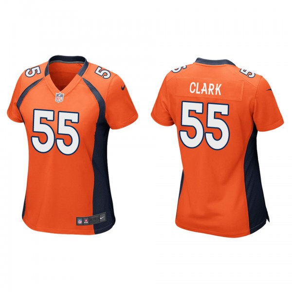 Women's Denver Broncos Frank Clark Orange Game Jer...