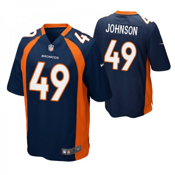 Denver Broncos #49 Jamar Johnson Navy Game Jersey