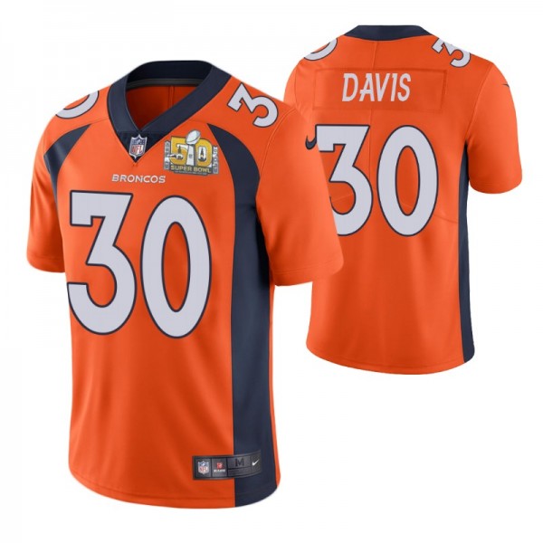 Men's Denver Broncos Terrell Davis Super Bowl 50 P...