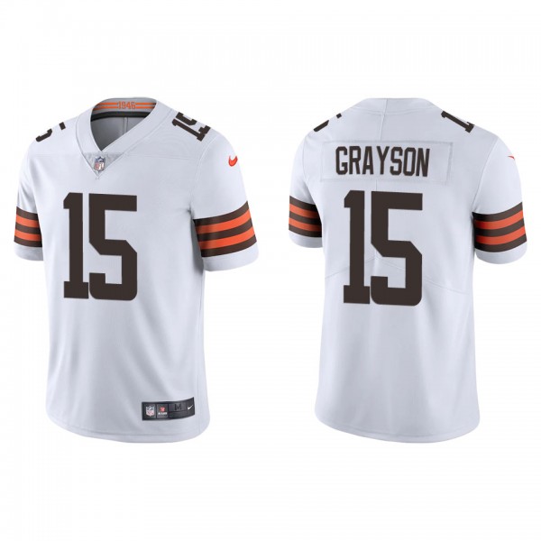 Men's Cleveland Browns Cyril Grayson White Vapor Limited Jersey