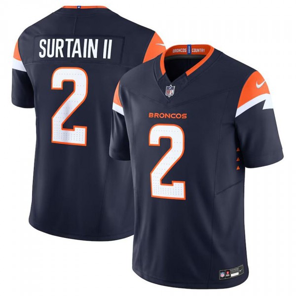 Men's Denver Broncos Patrick Surtain II Navy Alter...