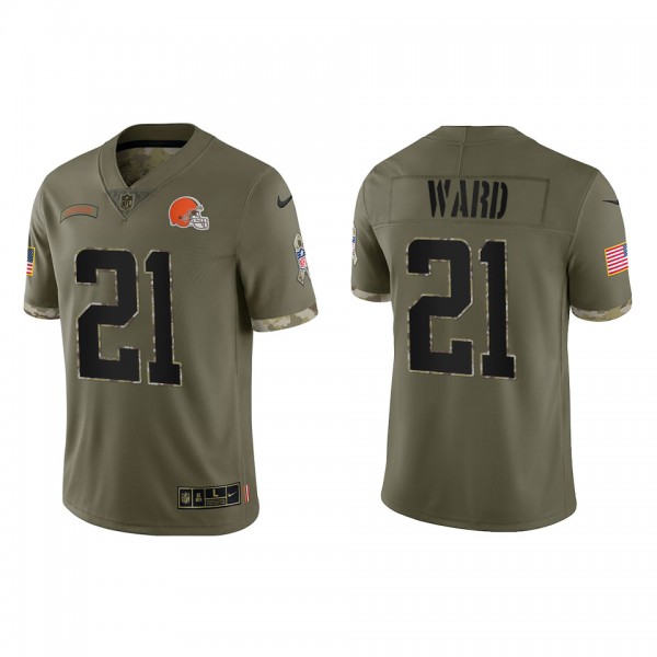 Denzel Ward Cleveland Browns Olive 2022 Salute To ...