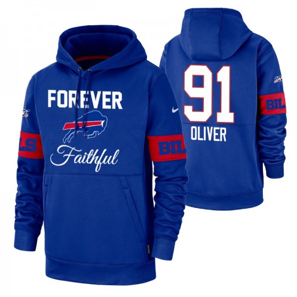Ed Oliver Buffalo Bills Royal Team Logo Hoodie Forever Faithful