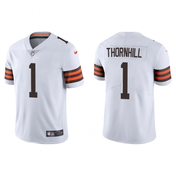 Men's Juan Thornhill Cleveland Browns White Vapor ...