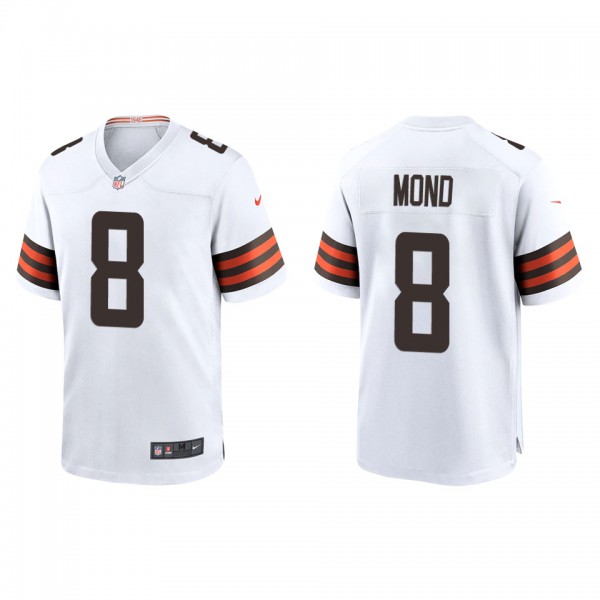 Men's Cleveland Browns Kellen Mond White Game Jers...