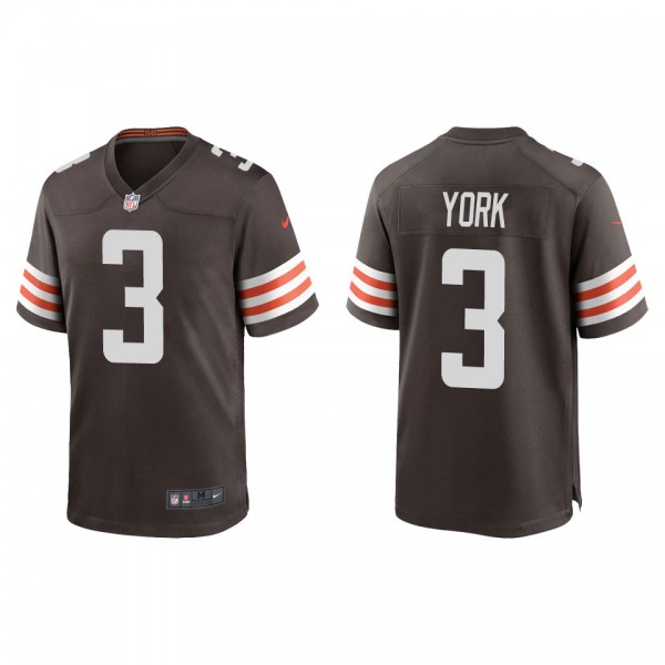 Men's Cleveland Browns Cade York Brown Game Jersey