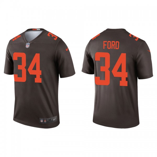 Men's Cleveland Browns Jerome Ford Brown Alternate...