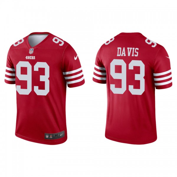 Men's San Francisco 49ers Kalia Davis Scarlet Lege...