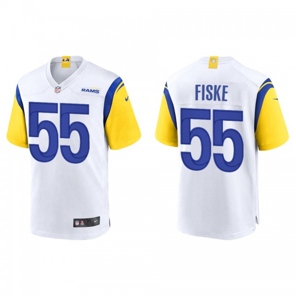 Men's Braden Fiske Los Angeles Rams White Alternat...