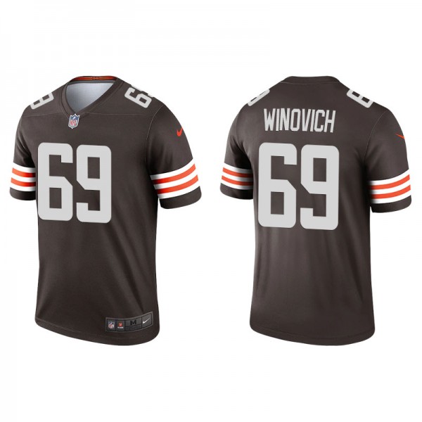 Men's Chase Winovich Cleveland Browns Brown Legend...