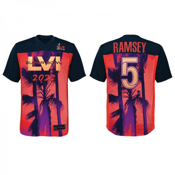 Men's Los Angeles Rams Jalen Ramsey Red Black Supe...