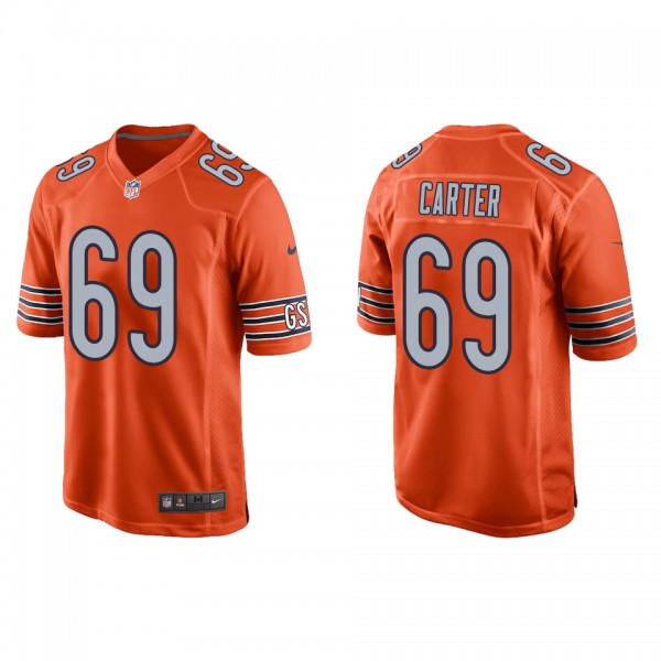 Men's Chicago Bears Ja'Tyre Carter Orange Alternat...