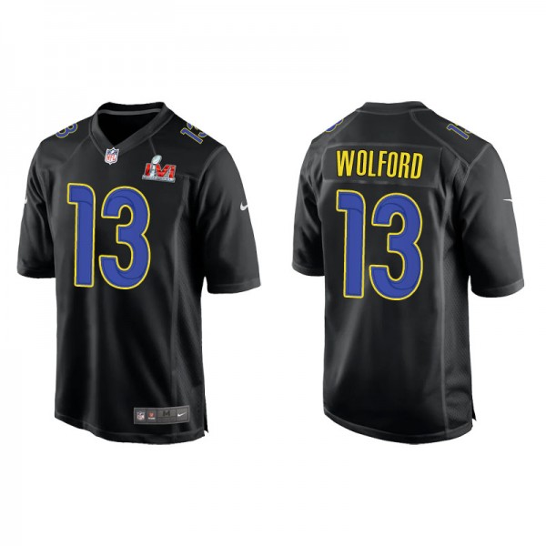 Men's John Wolford Los Angeles Rams Black Super Bo...