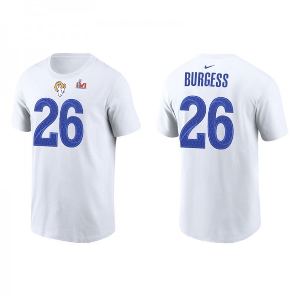 Men's Los Angeles Rams Terrell Burgess White Super...