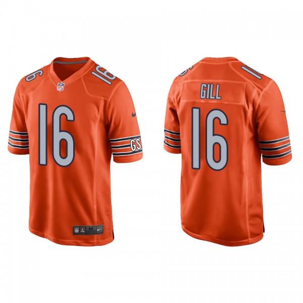 Men's Chicago Bears Trenton Gill Orange Alternate ...