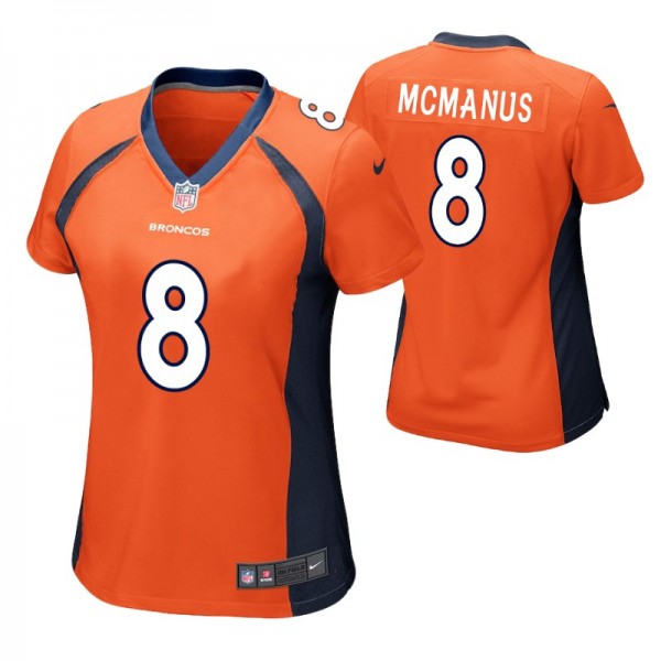 Women - Denver Broncos #8 Brandon McManus Orange N...