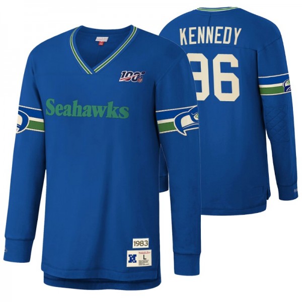 Men's Cortez Kennedy Seattle Seahawks Royal NFL 10...