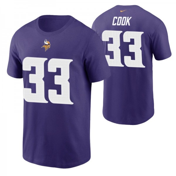 Men's Minnesota Vikings Dalvin Cook #33 Purple T-s...