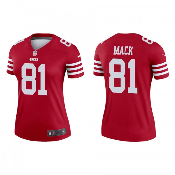 Women's San Francisco 49ers Austin Mack Scarlet Le...