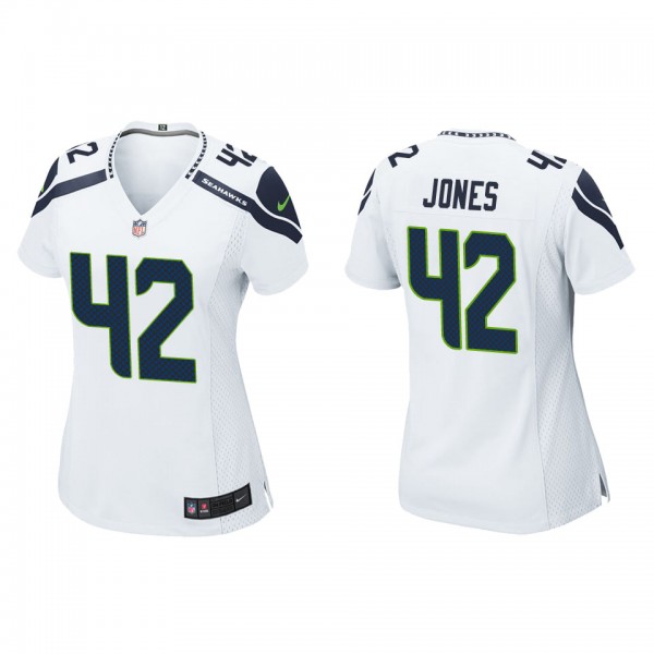 Women's Seattle Seahawks Josh Jones White Game Jer...