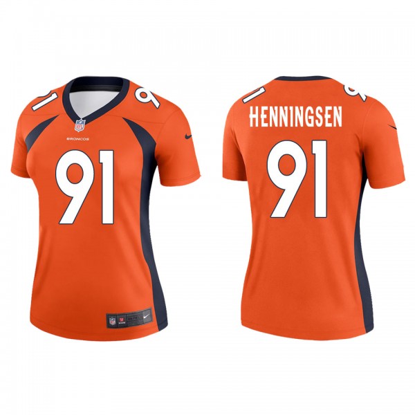 Women's Denver Broncos Matt Henningsen Orange Lege...