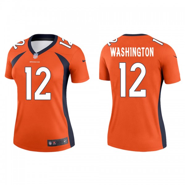 Women's Denver Broncos Montrell Washington Orange ...
