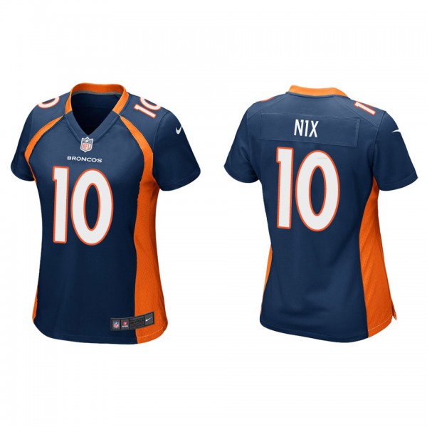 Women's Bo Nix Denver Broncos Navy Game Jersey