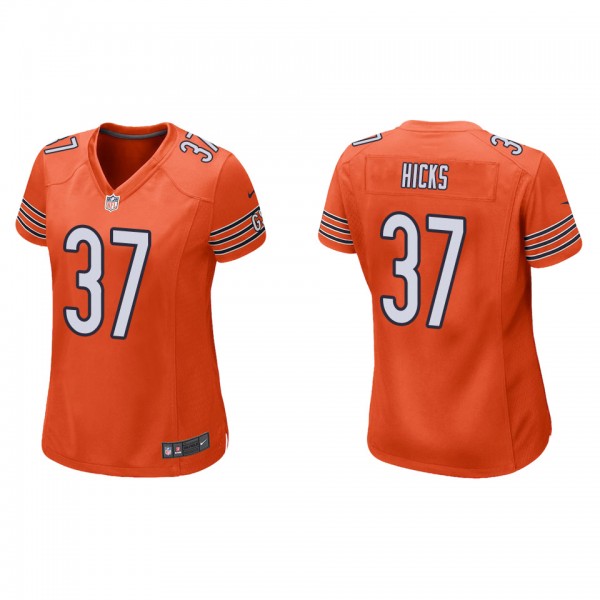 Women's Chicago Bears Elijah Hicks Orange Alternat...