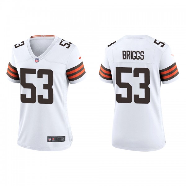 Women's Jowon Briggs Cleveland Browns White Game J...