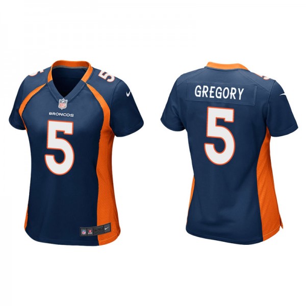 Women's Denver Broncos Randy Gregory Navy Game Jer...