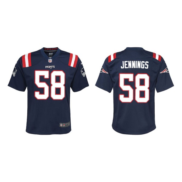 Youth Jennings Patriots Navy Game Jersey