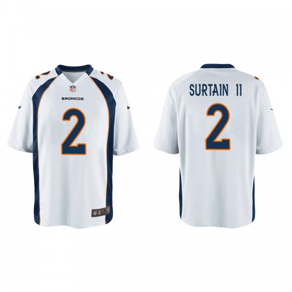 Youth Patrick Surtain II Denver Broncos White Game...