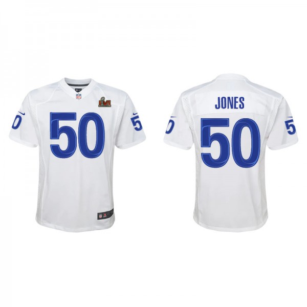 Youth Ernest Jones Los Angeles Rams White Super Bo...