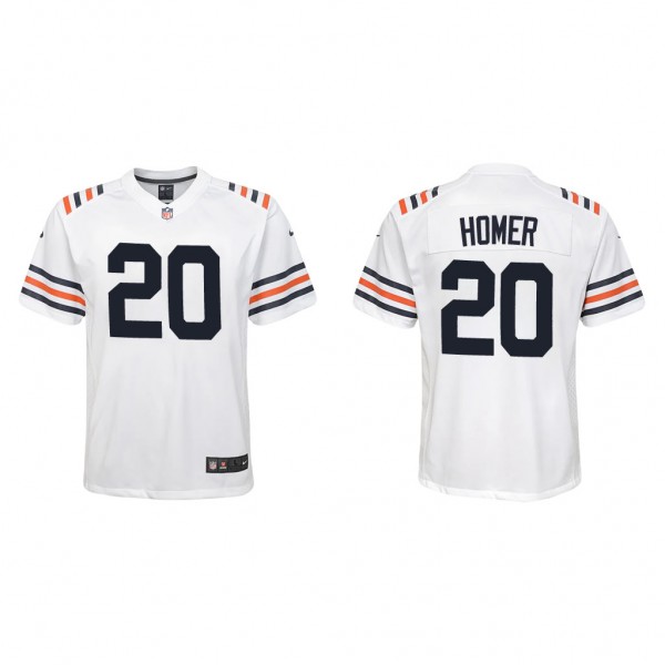 Youth Travis Homer Chicago Bears White Classic Gam...